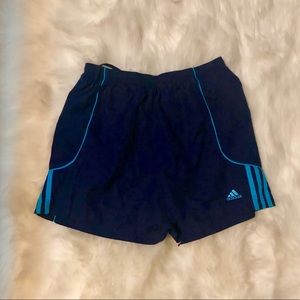Blue Adidas Dri Fit Track Style Shorts